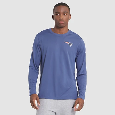 Men's Nike  Storm Blue New England Patriots 2025 Rivalries Collection Sideline Legend Dri-FIT Long Sleeve T-Shirt