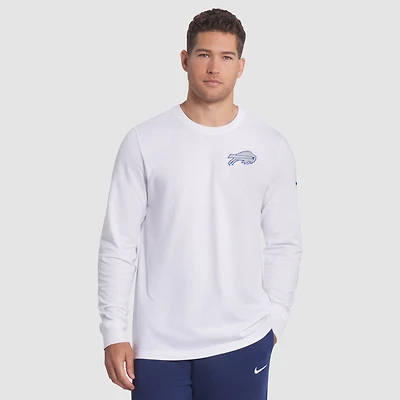Men's Nike White Buffalo Bills 2025 Rivalries Collection Essential Long Sleeve T-Shirt