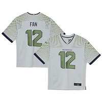 Preschool Nike 12s Wolf Gray 2025 Rivalries Collection Game Jersey