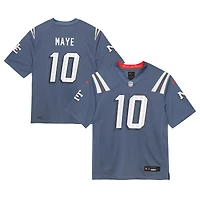 Preschool Nike Drake Maye Storm Blue New England Patriots 2025 Rivalries Collection Game Jersey