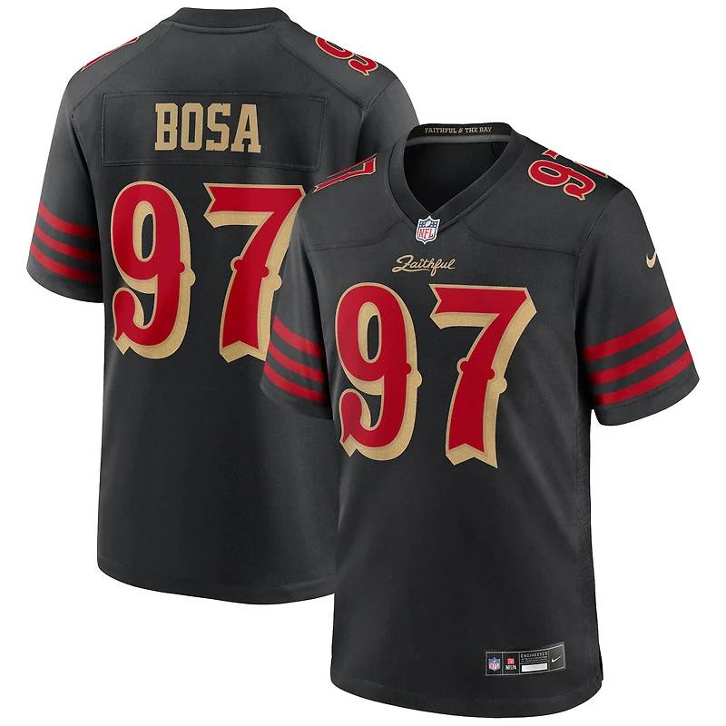 Men's Nike Nick Bosa Black San Francisco 49ers 2025 Rivalries Collection Game Jersey