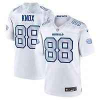 Men's Nike Dawson Knox White Buffalo Bills 2025 Rivalries Collection Game Jersey
