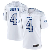 Men's Nike James Cook III White Buffalo Bills 2025 Rivalries Collection Game Jersey