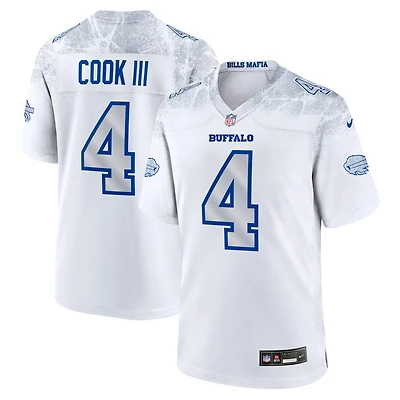 Men's Nike James Cook III White Buffalo Bills 2025 Rivalries Collection Game Jersey