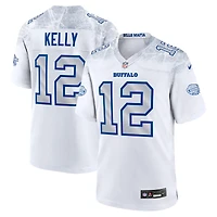 Men's Nike Jim Kelly White Buffalo Bills 2025 Rivalries Collection Retired Player Game Jersey