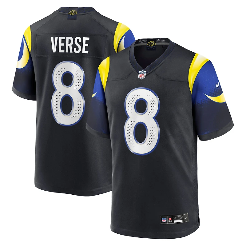 Men's Nike Jared Verse Midnight Blue Los Angeles Rams 2025 Rivalries Collection Game Jersey