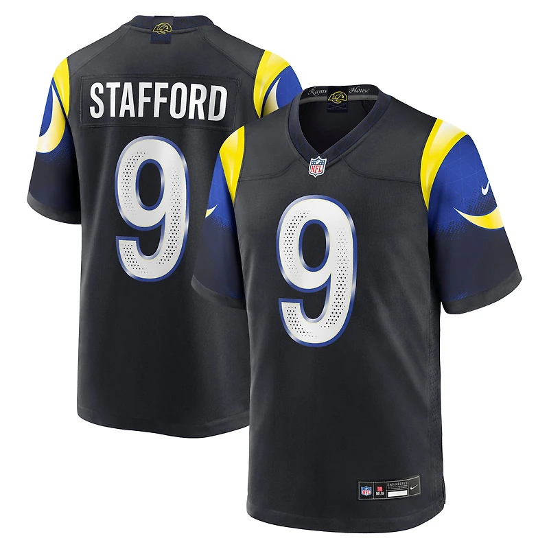 Men's Nike Matthew Stafford Midnight Blue Los Angeles Rams 2025 Rivalries Collection Game Jersey
