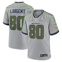 Men's Nike Steve Largent Wolf Gray Seattle Seahawks 2025 Rivalries Collection Retired Player Game Jersey