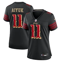 Women's Nike Brandon Aiyuk Black San Francisco 49ers 2025 Rivalries Collection Game Jersey