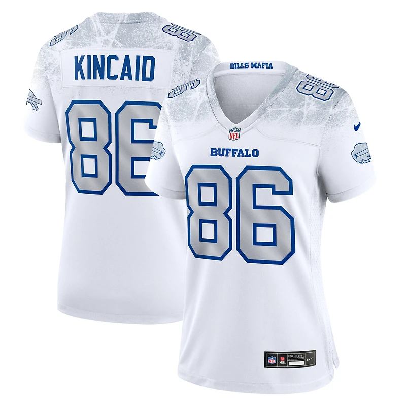 Women's Nike Dalton Kincaid White Buffalo Bills 2025 Rivalries Collection Game Jersey