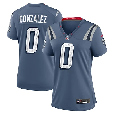 Women's Nike Christian Gonzalez Storm Blue New England Patriots 2025 Rivalries Collection Game Jersey