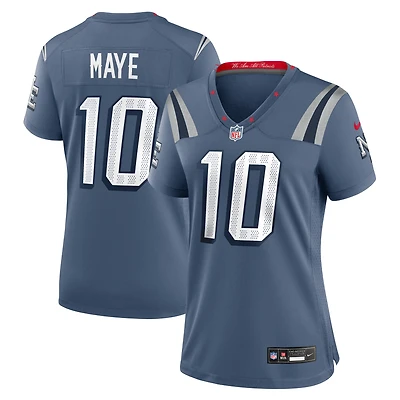 Women's Nike Drake Maye Storm Blue New England Patriots 2025 Rivalries Collection Game Jersey