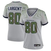 Women's Nike Steve Largent Wolf Gray Seattle Seahawks 2025 Rivalries Collection Retired Game Jersey