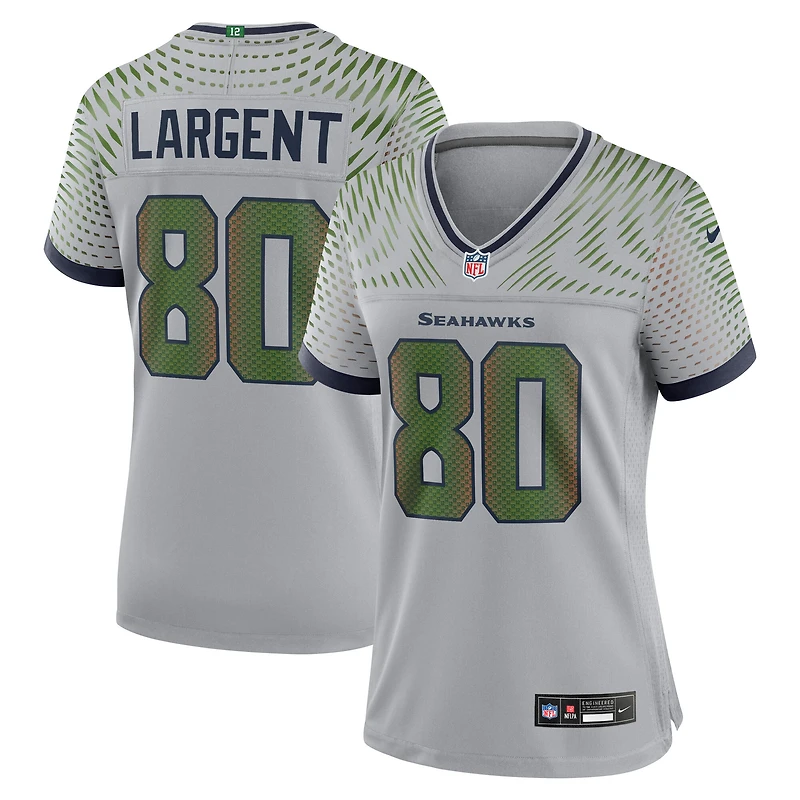 Women's Nike Steve Largent Wolf Gray Seattle Seahawks 2025 Rivalries Collection Retired Game Jersey
