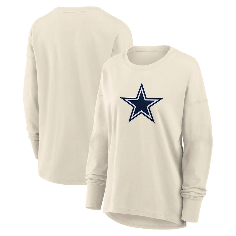 Women's Fanatics Cream Dallas Cowboys Dove Legacy Long Sleeve T-Shirt