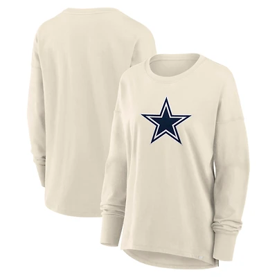 Women's Fanatics Cream Dallas Cowboys Dove Legacy Long Sleeve T-Shirt