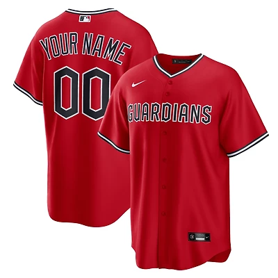 Men's Nike  Red Cleveland Guardians Alternate 2 Custom Replica Jersey