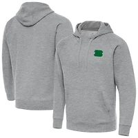 Men's Antigua Heather Gray Cincinnati Bengals St. Patrick's Day Victory Pullover Hoodie