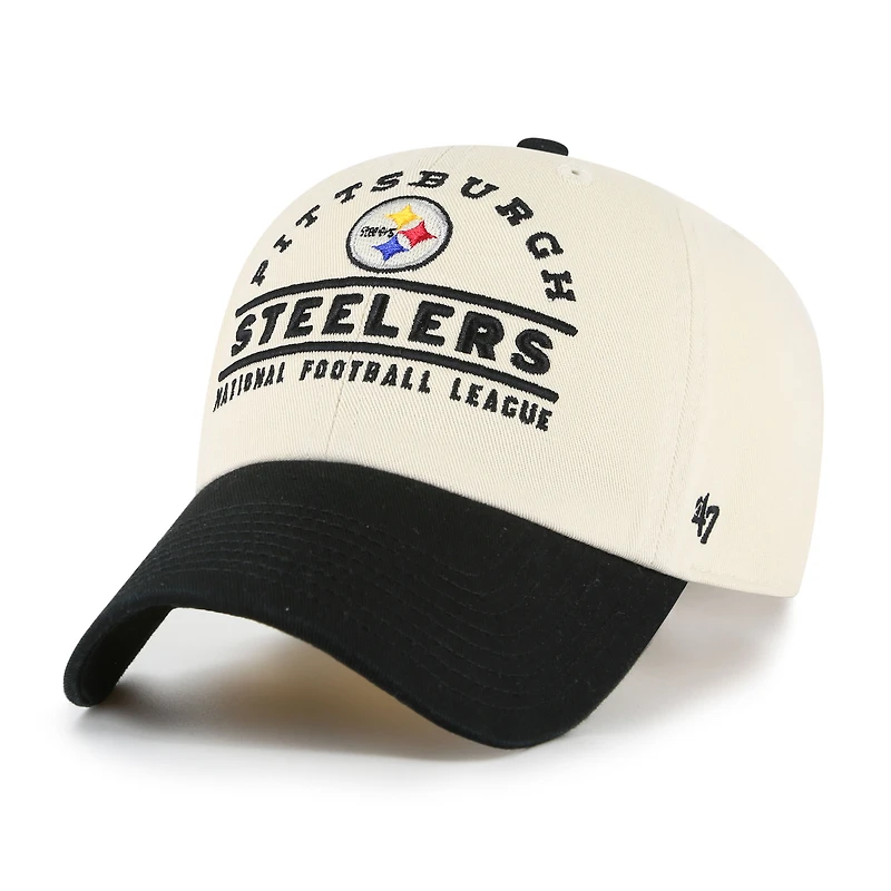 Men's '47 Natural Pittsburgh Steelers Windham Clean Up Adjustable Hat