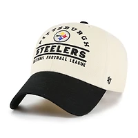 Men's '47  Natural Pittsburgh Steelers Windham Clean Up Adjustable Hat