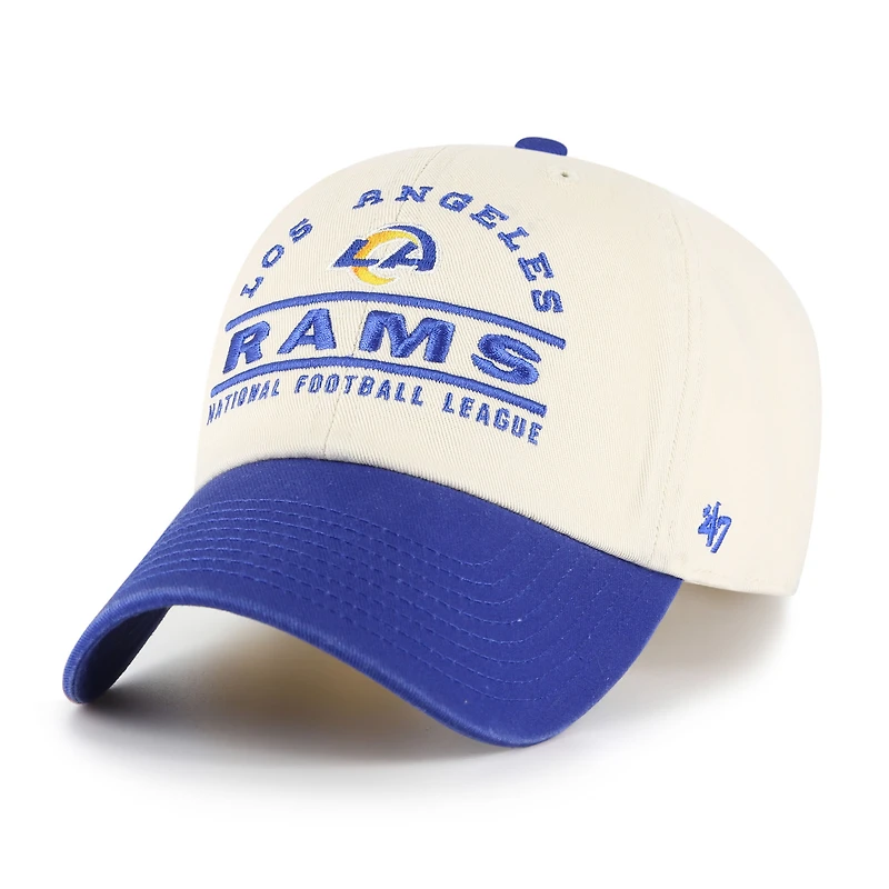 Men's '47 Natural Los Angeles Rams Windham Clean Up Adjustable Hat
