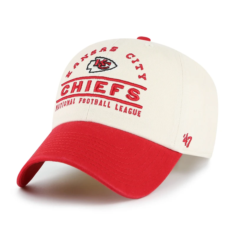 Men's '47 Natural Kansas City Chiefs Windham Clean Up Adjustable Hat