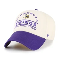 Men's '47  Natural Minnesota Vikings Windham Clean Up Adjustable Hat