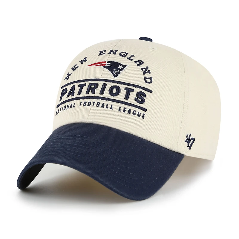 Men's '47  Natural New England Patriots Windham Clean Up Adjustable Hat