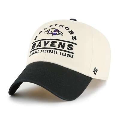 Men's '47  Natural Baltimore Ravens Windham Clean Up Adjustable Hat