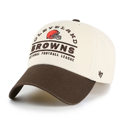 Men's '47  Natural Cleveland Browns Windham Clean Up Adjustable Hat