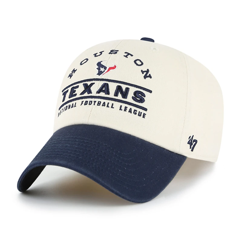 Men's '47 Natural Houston Texans Windham Clean Up Adjustable Hat