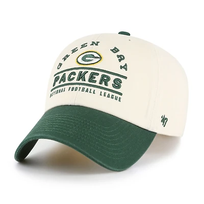 Men's '47  Natural Green Bay Packers Windham Clean Up Adjustable Hat