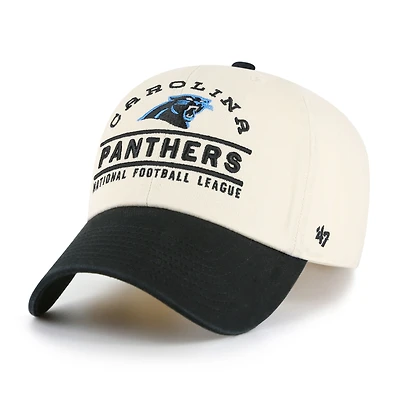 Men's '47  Natural Carolina Panthers Windham Clean Up Adjustable Hat
