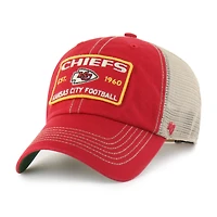 Men's '47  Red Kansas City Chiefs Wabash Trucker Clean Up Adjustable Hat