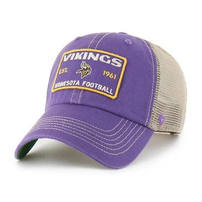 Men's '47  Purple Minnesota Vikings Wabash Trucker Clean Up Adjustable Hat