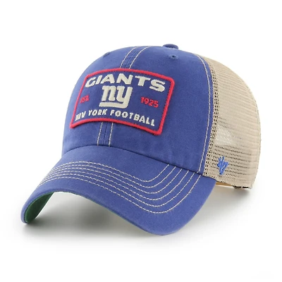Men's '47  Royal New York Giants Wabash Trucker Clean Up Adjustable Hat