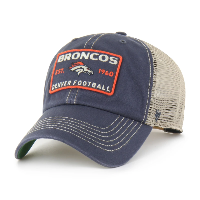 Men's '47 Navy Denver Broncos Wabash Trucker Clean Up Adjustable Hat