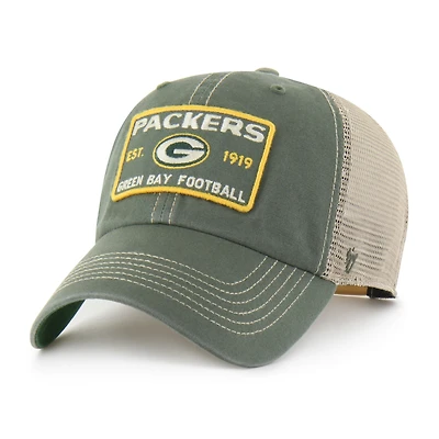 Men's '47  Green Green Bay Packers Wabash Trucker Clean Up Adjustable Hat
