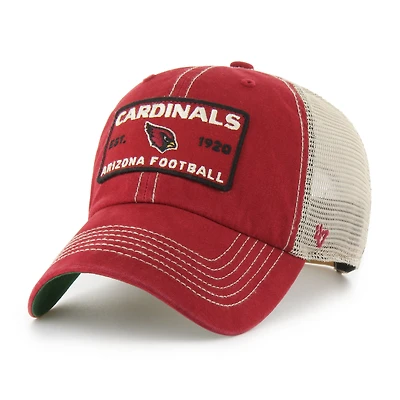 Men's '47  Cardinal Arizona Cardinals Wabash Trucker Clean Up Adjustable Hat