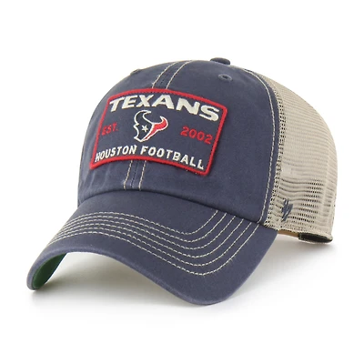 Men's '47  Navy Houston Texans Wabash Trucker Clean Up Adjustable Hat