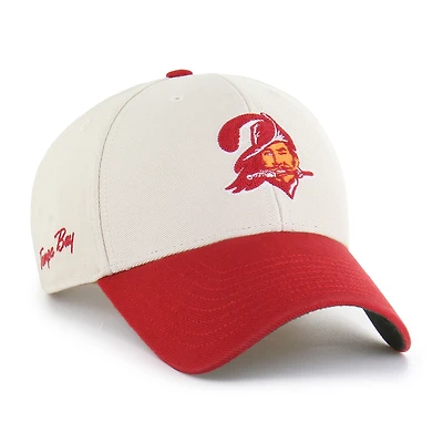 Men's '47 Cream/Red Tampa Bay Buccaneers Fairfield MVP Throwback Adjustable Hat