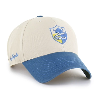 Men's '47 Cream/Powder Blue Los Angeles Chargers Fairfield MVP Throwback Adjustable Hat