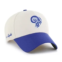 Men's '47 Cream/Royal Los Angeles Rams Fairfield MVP Throwback Adjustable Hat