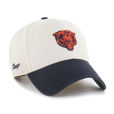 Men's '47 Cream/Navy Chicago Bears Fairfield MVP Throwback Adjustable Hat