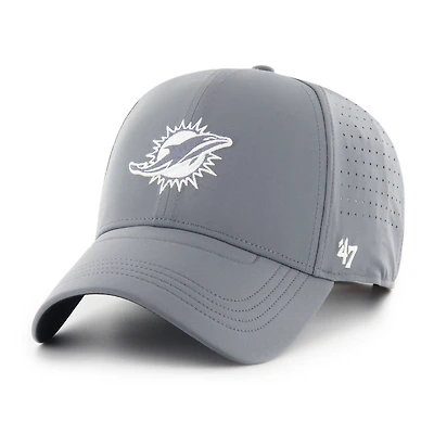 Men's '47  Gray Miami Dolphins Vent MVP Adjustable Hat