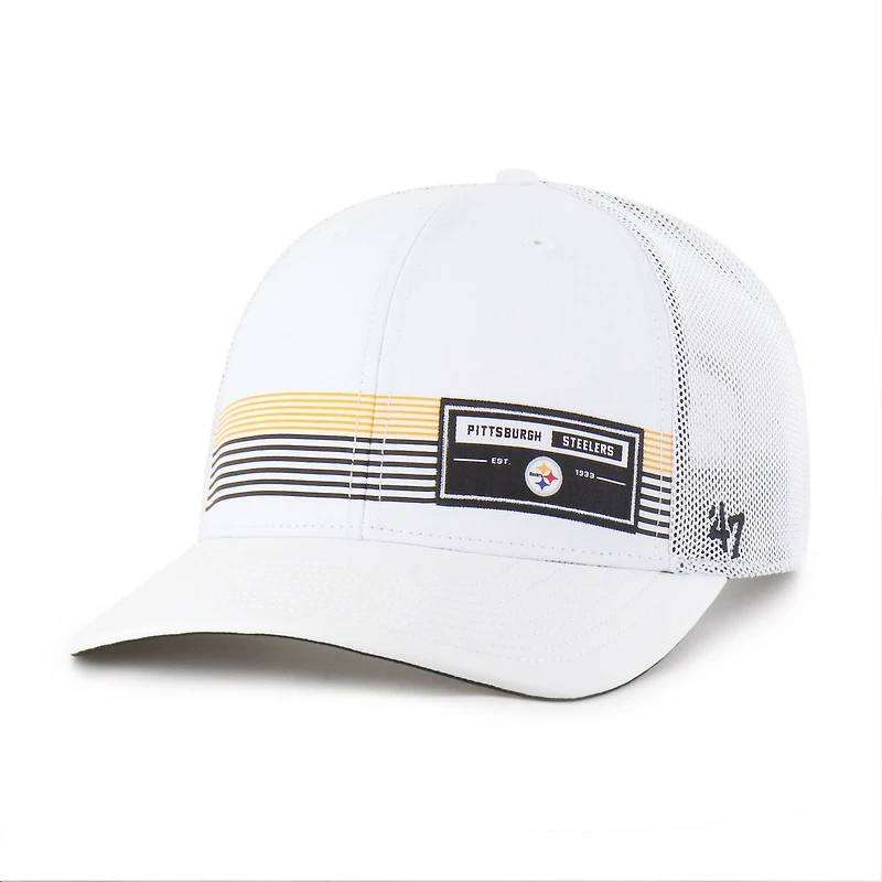 Men's '47 White Pittsburgh Steelers Rangefinder Trucker Adjustable Hat