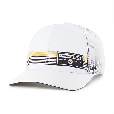 Men's '47 White Pittsburgh Steelers Rangefinder Trucker Adjustable Hat
