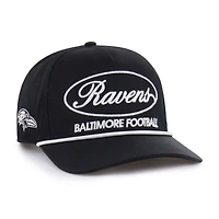 Men's '47 Black Baltimore Ravens Foundational Hitch Adjustable Hat