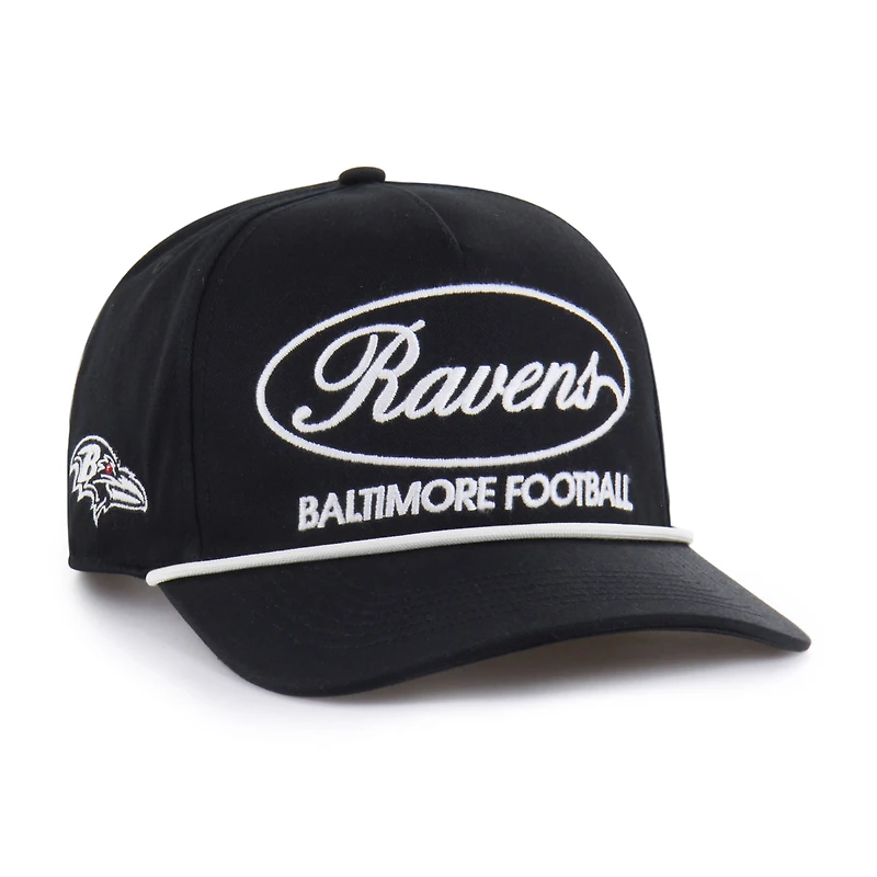 Men's '47 Black Baltimore Ravens Foundational Hitch Adjustable Hat