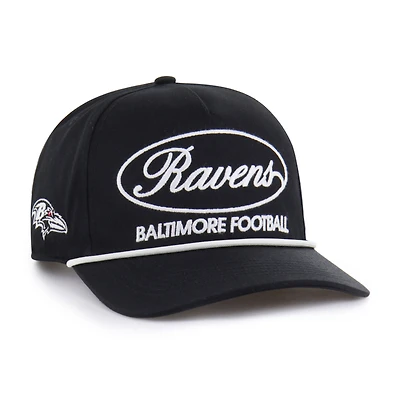 Men's '47 Black Baltimore Ravens Foundational Hitch Adjustable Hat